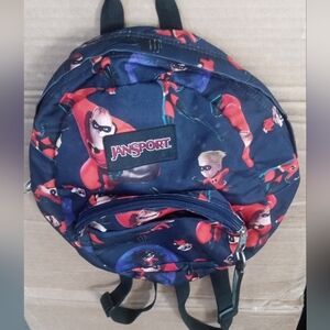 Jansport Blue Backpack with Red and Black Accents